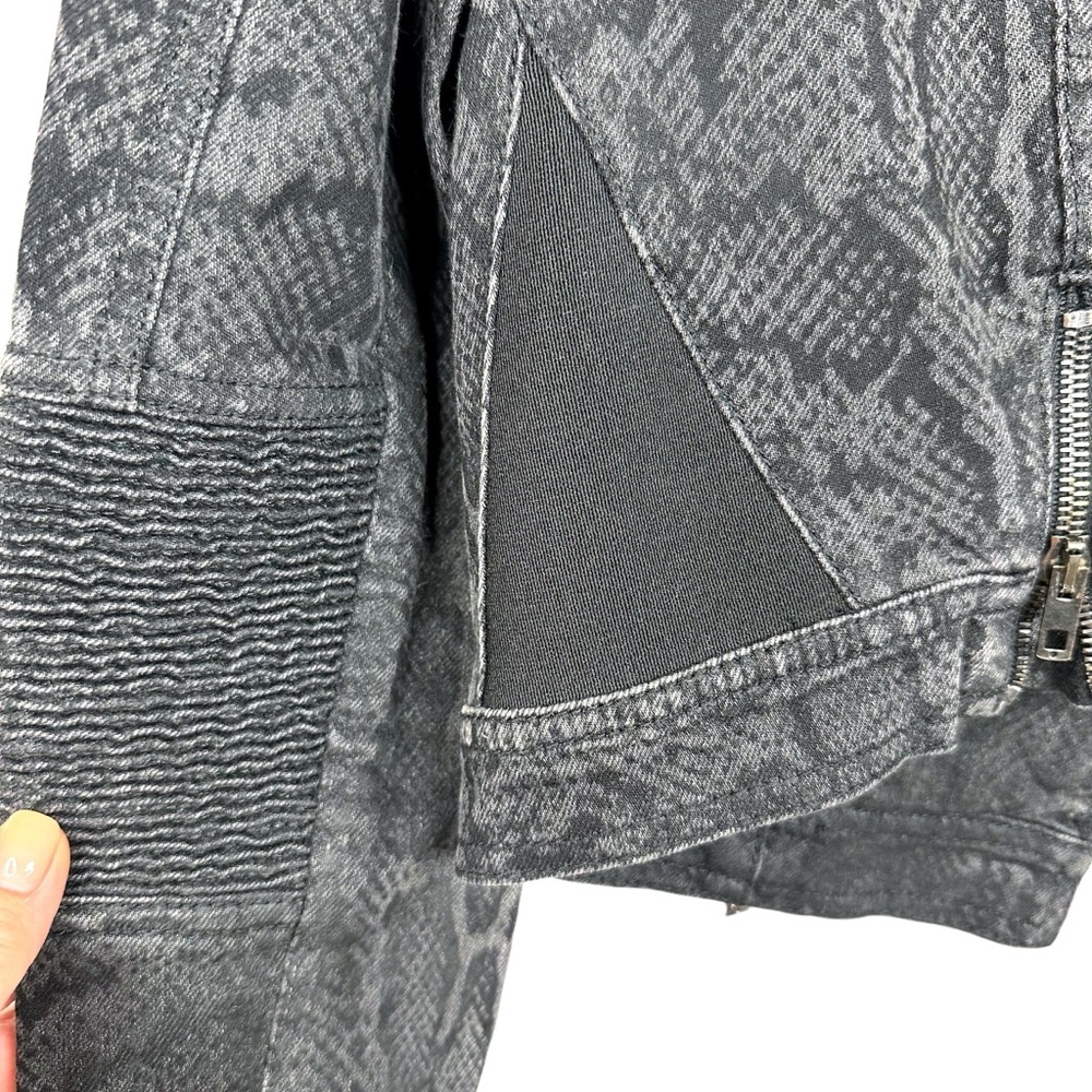 Stella McCartney Moto Biker Jacket SZ 38 US 4/6 Like New Black/Gray - Picture 8 of 16